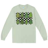 Matcha checkered trees Long Sleeve Tee - MaliasSmallBusiness