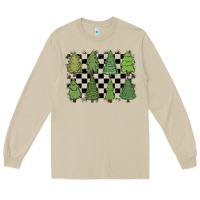 Mushroom checkered trees Long Sleeve Tee - MaliasSmallBusiness