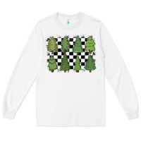 White checkered trees Long Sleeve Tee - MaliasSmallBusiness