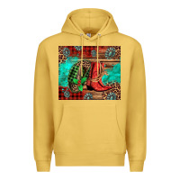 Antique Gold country boots and cowboy hat christmas Premium Hoodie - Jasminsmagicworld