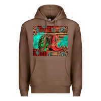 Chestnut country boots and cowboy hat christmas Premium Hoodie - Jasminsmagicworld