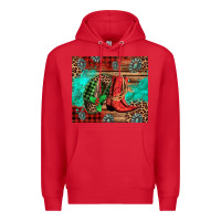 Red country boots and cowboy hat christmas Premium Hoodie - Jasminsmagicworld