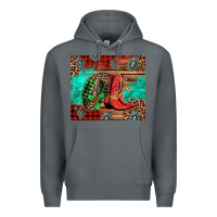 Rock country boots and cowboy hat christmas Premium Hoodie - Jasminsmagicworld