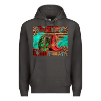 Smoke country boots and cowboy hat christmas Premium Hoodie - Jasminsmagicworld