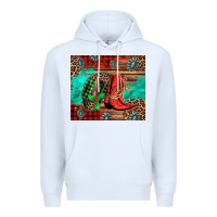 White country boots and cowboy hat christmas Premium Hoodie - Jasminsmagicworld