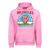 Fuchsia Pink your anxıett is a lying bitch malia Urban Hoodie - MaliasSmallBusiness