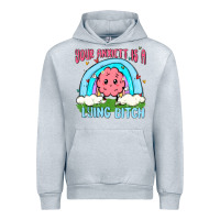 Heather Grey your anxıett is a lying bitch malia Urban Hoodie - MaliasSmallBusiness