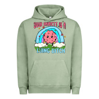 Pigment Oil Green your anxıett is a lying bitch malia Urban Hoodie - MaliasSmallBusiness