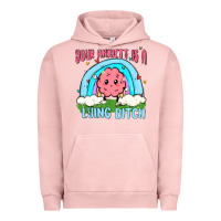 Pigment Salmon your anxıett is a lying bitch malia Urban Hoodie - MaliasSmallBusiness