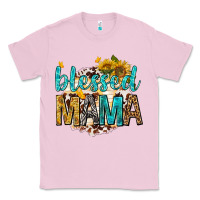 Bubblegum Pink blessed mama with sunflowers Classic Tee - texasbilliewilder
