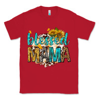 Red blessed mama with sunflowers Classic Tee - texasbilliewilder