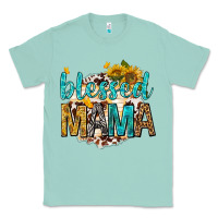 Seafoam blessed mama with sunflowers Classic Tee - texasbilliewilder