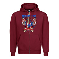 Burgundy freedom rocks make some noise Zipper Hoodie - texasbilliewilder