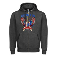Charcoal Heather freedom rocks make some noise Zipper Hoodie - texasbilliewilder