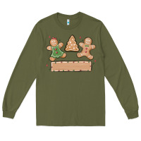 Army Green gingerbread christmas Long Sleeve Tee - MaliasSmallBusiness