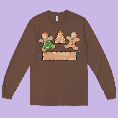 Long Sleeve Tee gingerbread christmas