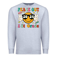 Heather Grey peace out 2024 1st grade Premium Sweatshirt - JahusDesignShop