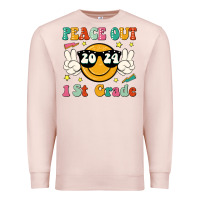Pale Pink peace out 2024 1st grade Premium Sweatshirt - JahusDesignShop