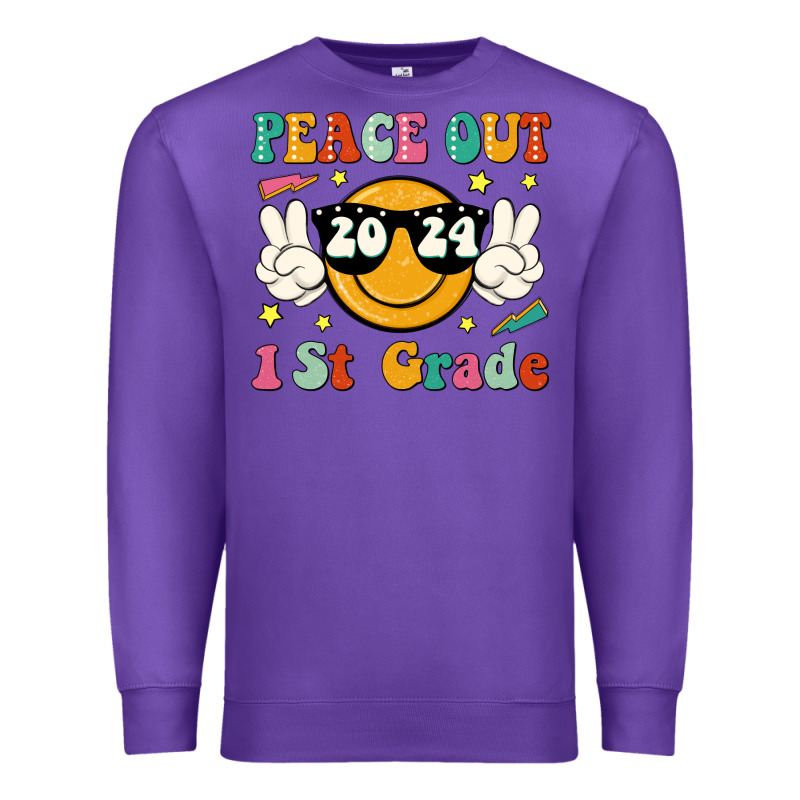 Peace Out 2024 1st Grade Premium Sweatshirt by JahusDesignShop | Teevron