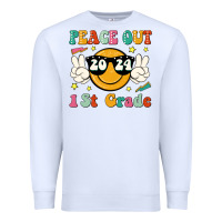 White peace out 2024 1st grade Premium Sweatshirt - JahusDesignShop