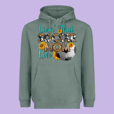 Livin' That Soccer Mom Life Heavyweight Hoodie Designed By Hra Design Shop