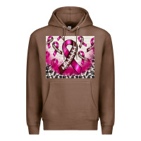Chestnut breast cancer american football ribbon Premium Hoodie - NancyCooperArtShop