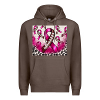Coffee breast cancer american football ribbon Premium Hoodie - NancyCooperArtShop