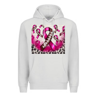 Dove Grey breast cancer american football ribbon Premium Hoodie - NancyCooperArtShop