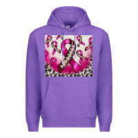 Purple breast cancer american football ribbon Premium Hoodie - NancyCooperArtShop