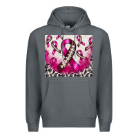 Rock breast cancer american football ribbon Premium Hoodie - NancyCooperArtShop