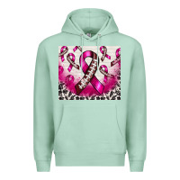 Seafoam breast cancer american football ribbon Premium Hoodie - NancyCooperArtShop