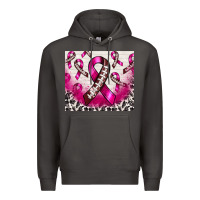 Smoke breast cancer american football ribbon Premium Hoodie - NancyCooperArtShop
