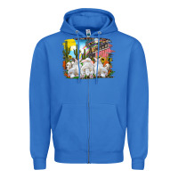 True Royal easter farm with bunnies Zipper Hoodie - RanaPortraitStore