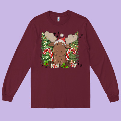 Long Sleeve Tee christmas reindeer