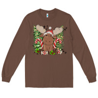Chestnut christmas reindeer Long Sleeve Tee - MaliasSmallBusiness