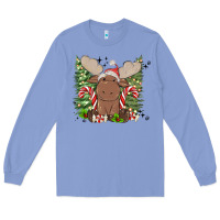 Colony Blue christmas reindeer Long Sleeve Tee - MaliasSmallBusiness