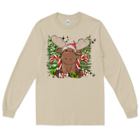 Mushroom christmas reindeer Long Sleeve Tee - MaliasSmallBusiness