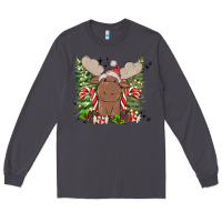 Smoke christmas reindeer Long Sleeve Tee - MaliasSmallBusiness