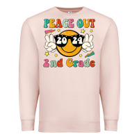 Pale Pink peace out 2024 2nd grade Premium Sweatshirt - JahusDesignShop