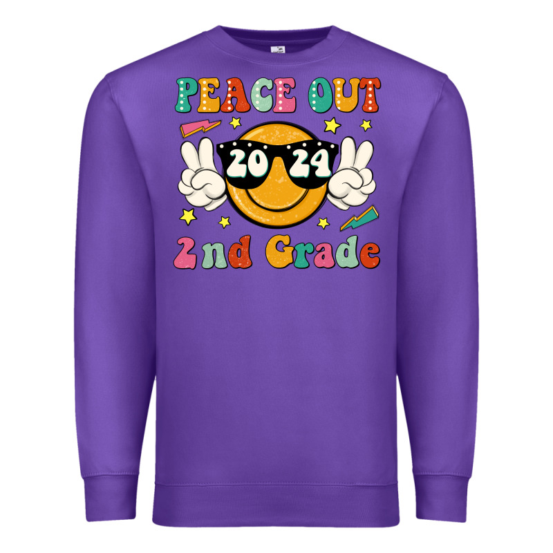 Peace Out 2024 2nd Grade Premium Sweatshirt by JahusDesignShop | Teevron
