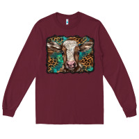 Burgundy Christmas background baby calf Long Sleeve Tee - BarkalooDesign