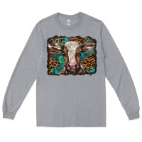 Heather Grey Christmas background baby calf Long Sleeve Tee - BarkalooDesign