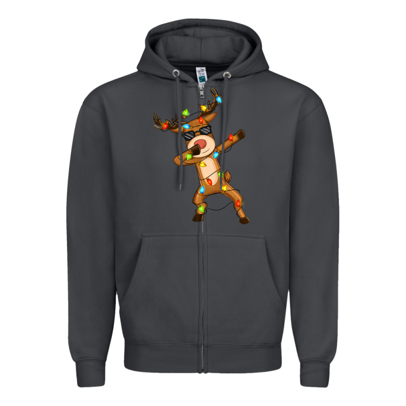 Dabbing Deer Zipper Hoodie by Zillion Design Studio | Teevron