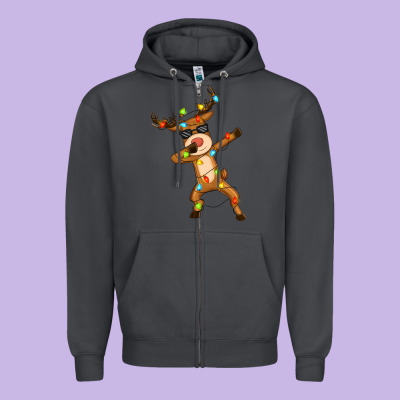 Zipper Hoodie dabbing deer