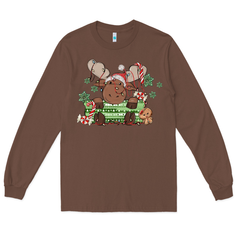 Christmas Reindeer Long Sleeve Tee by MaliasSmallBusiness | Teevron