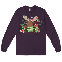 Plum christmas reindeer Long Sleeve Tee - MaliasSmallBusiness