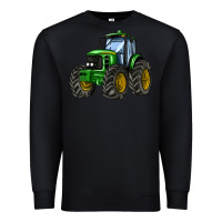 Black farm tractor Premium Sweatshirt - AdoDesignShop