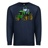 Navy farm tractor Premium Sweatshirt - AdoDesignShop