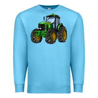 Ocean Blue farm tractor Premium Sweatshirt - AdoDesignShop