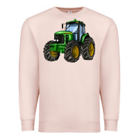 Pale Pink farm tractor Premium Sweatshirt - AdoDesignShop
